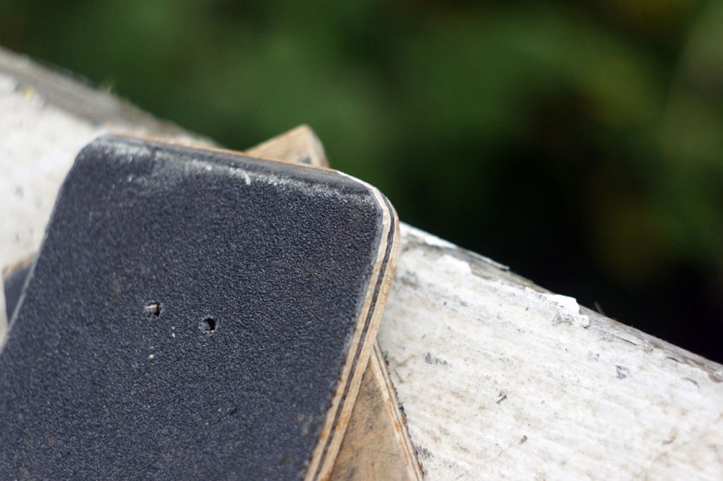 edges rounded off with a rasp