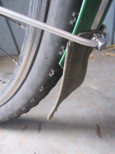 closeup of front flap