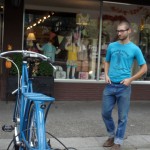 mitch admires the bike