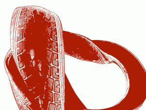 Schwalbe Big Apple bike tires - 700x60 in red and white